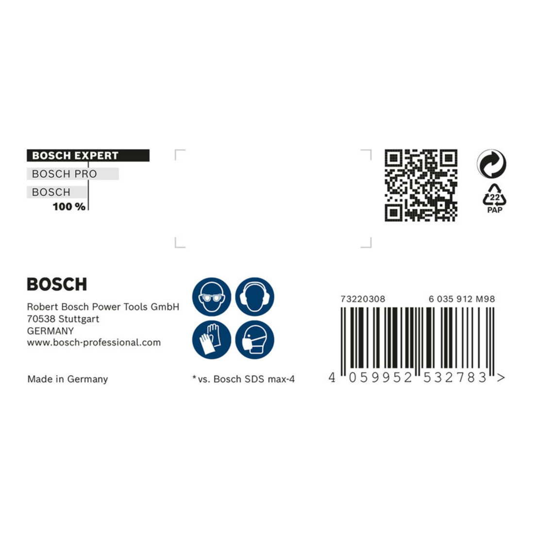 Bosch Punta per trapano a percussione EXPERT SDS max-8X, 12x800x940mm, per martello perforatore