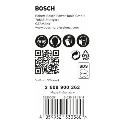 Bosch Punta per trapano a percussione EXPERT SDS max-8X, 16x400x540mm, per martello perforatore