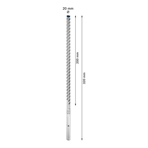 Bosch Punta per trapano a percussione EXPERT SDS max-8X, 18x400x540mm, per martello perforatore