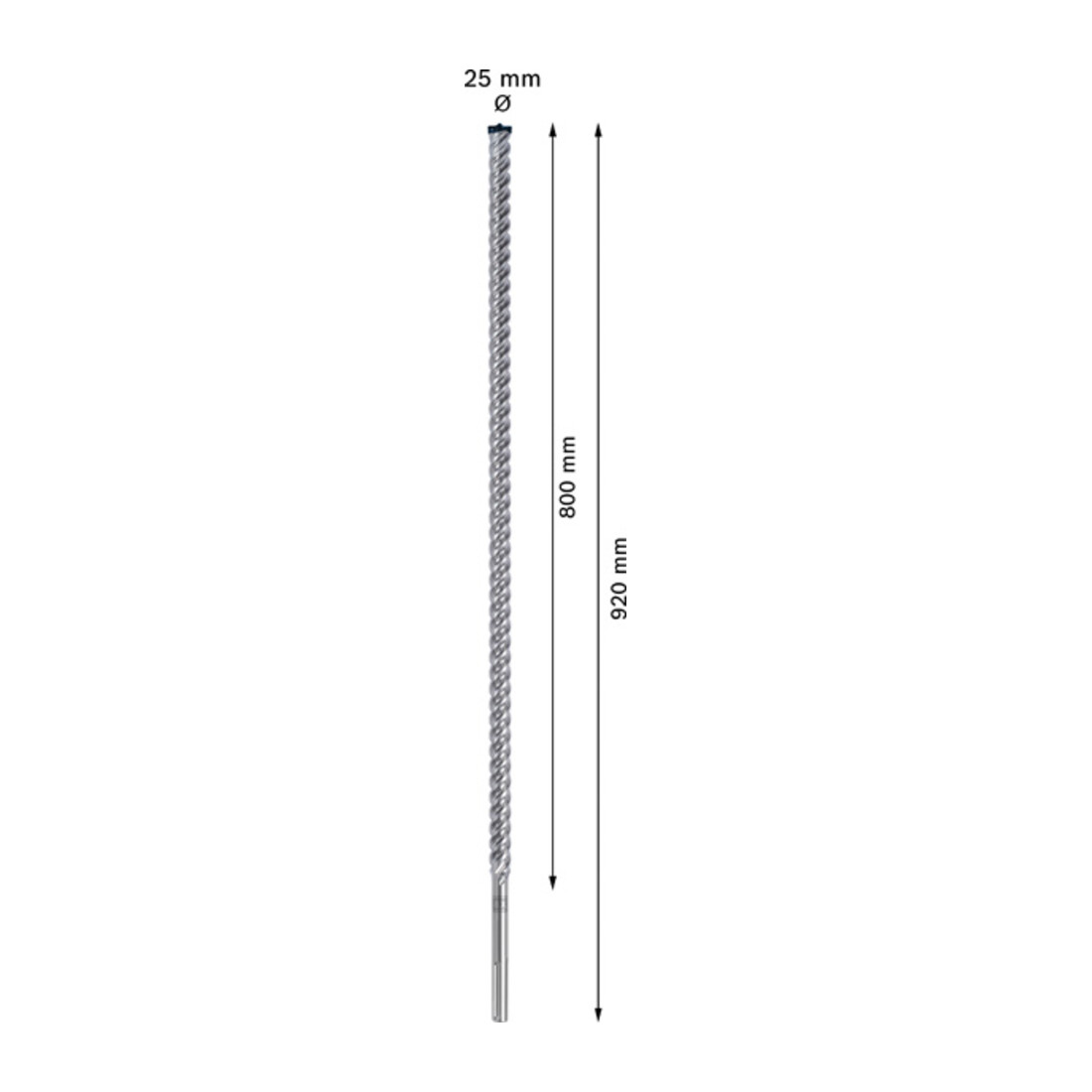 Bosch Punta per trapano a percussione EXPERT SDS max-8X, 25x800x920mm, per martello perforatore