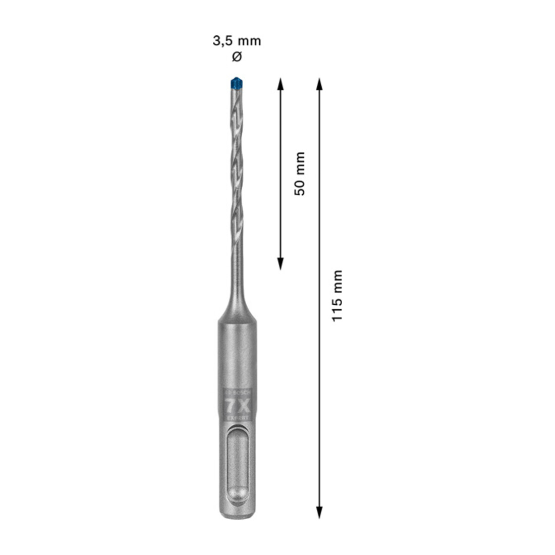Bosch Punta per trapano a percussione EXPERT SDS plus-7X