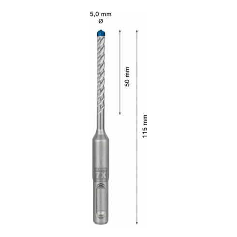 Bosch Punta per trapano a percussione EXPERT SDS plus-7X