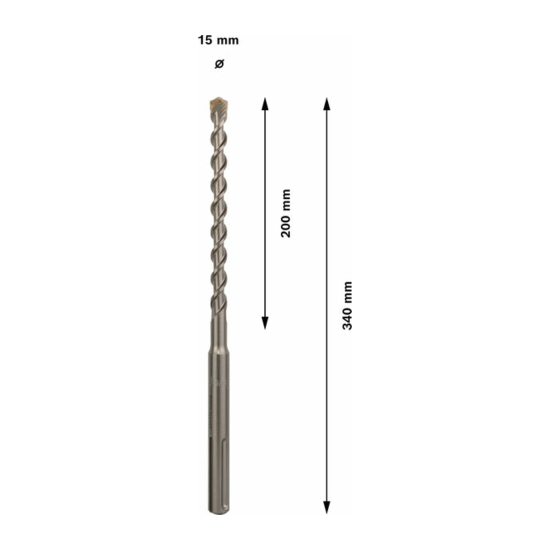 Bosch Punta per trapano a percussione SDS max-7, 15x200x340mm