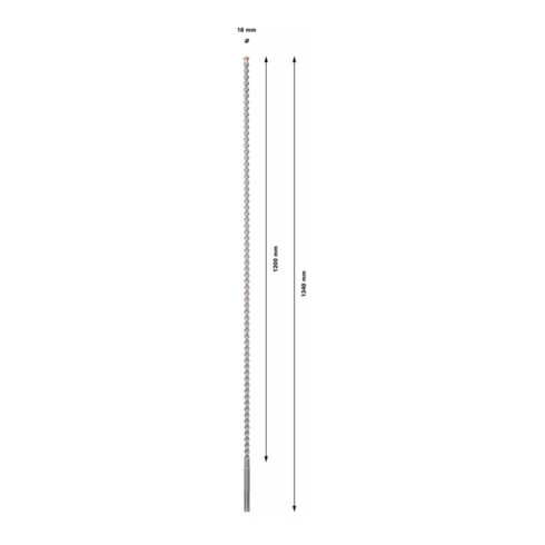 Bosch Punta per trapano a percussione SDS max-7, 18x1200x1340mm