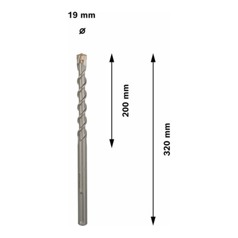 Bosch Punta per trapano a percussione SDS max-7, 19x200x320mm