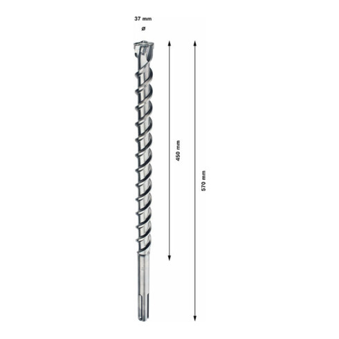 Bosch Punta per trapano a percussione SDS max-7, 37x450x570mm