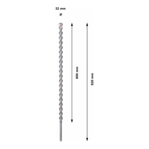 Bosch Punta per trapano a percussione SDS max-9, NaturalStone, 32x800x920mm