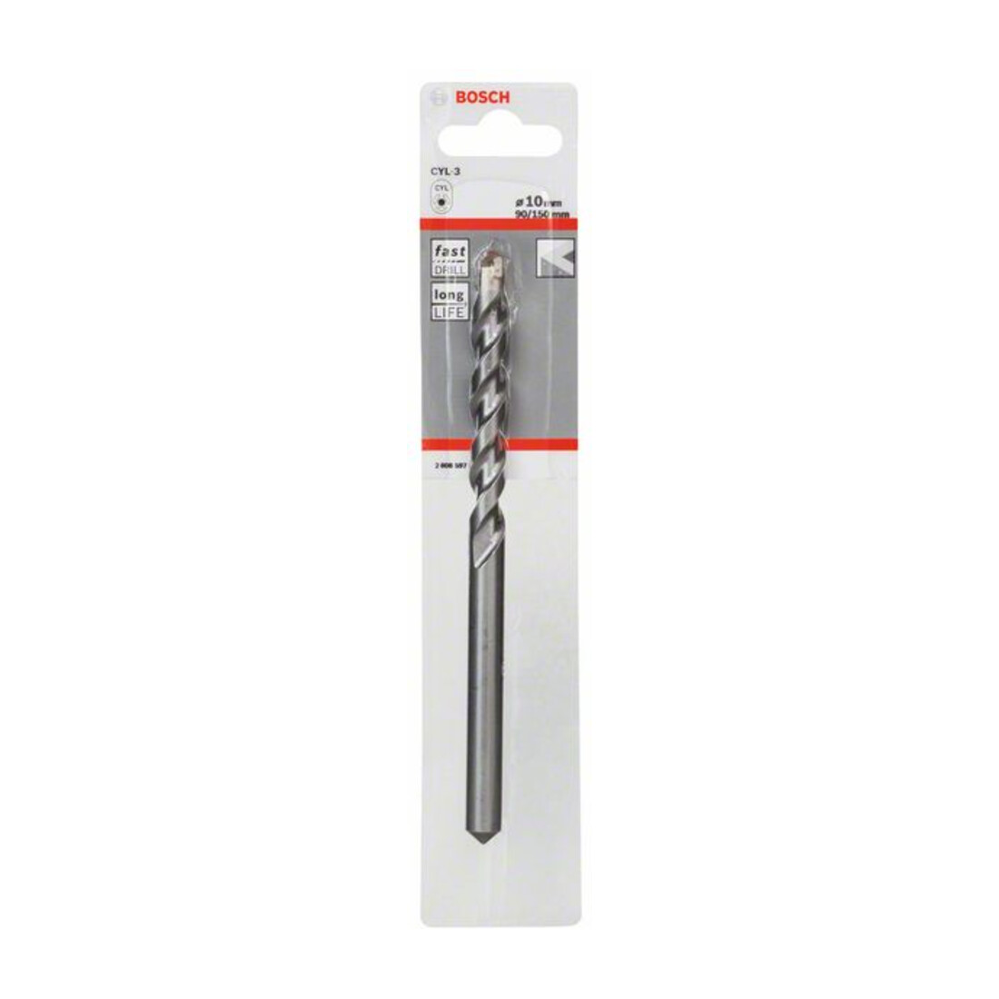 Bosch Punta trapano CYL-3 per calcestruzzo, 10x90x150mm d 9mm