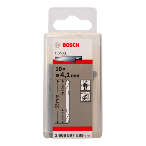 Bosch Punta trapano doppia HSS-G 4,1x14x55mm