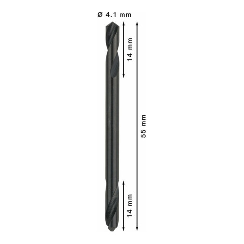 Bosch Punta trapano doppia HSS-G 4,1x14x55mm