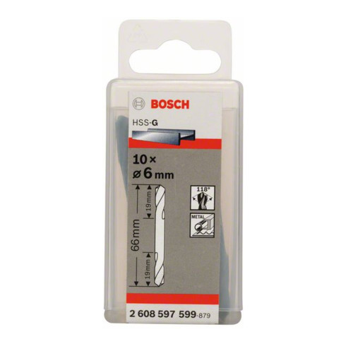 Bosch Punta trapano doppia HSS-G 6x19x66mm