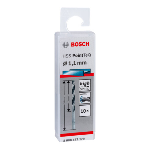 Bosch Punta trapano elicoidale HSS PointTeQ DIN 338 per metallo