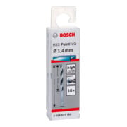 Bosch Punta trapano elicoidale HSS PointTeQ DIN 338 per metallo, 1,4mm-5