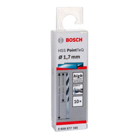 Bosch Punta trapano elicoidale HSS PointTeQ DIN 338 per metallo