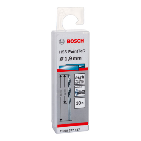 Bosch Punte trapano elicoidali HSS PointTeQ DIN 338 per metallo, 10pz.