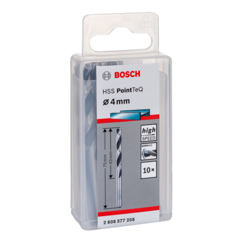 Bosch Punte trapano elicoidali HSS PointTeQ DIN 338 per metallo, 2pz.