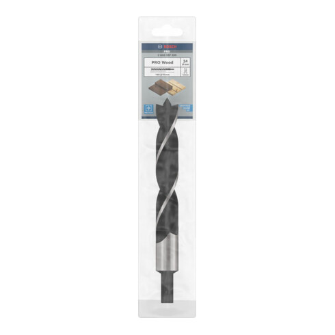 Bosch Punta trapano elicoidale Standard per legno, 24x140x215mm, albero Ø13mm