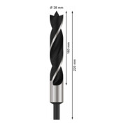 Bosch Punta trapano elicoidale Standard per legno, 28x140x220mm, albero Ø13mm-5