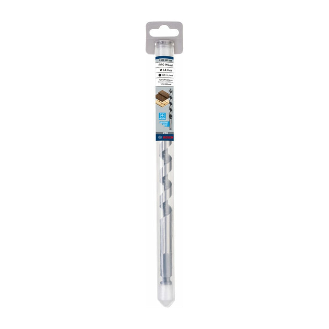 Bosch Punta trapano esagonale per legno, 14x170x235mm albero Ø11,1mm