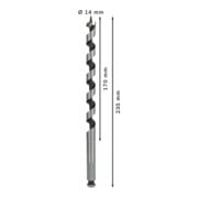 Bosch Punta trapano esagonale per legno, 14x170x235mm albero Ø11,1mm-5