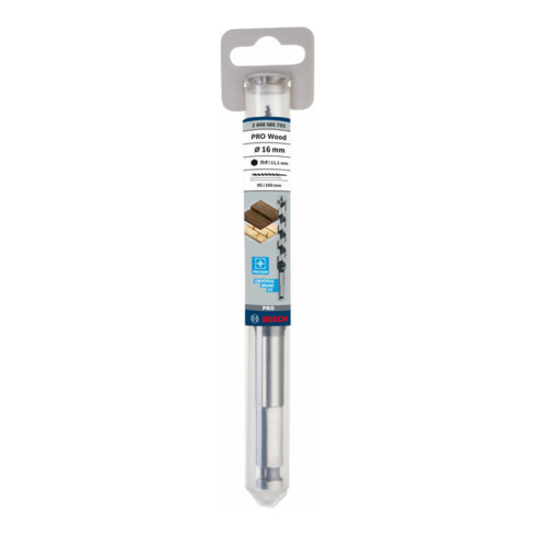 Bosch Punta trapano esagonale per legno, 16x95x160mm albero Ø11,1mm