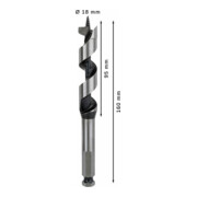 Bosch Punta trapano esagonale per legno, 18x95x160mm albero Ø11,1mm-5
