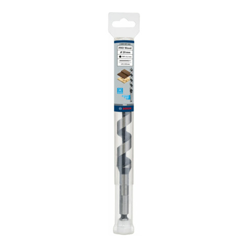 Bosch Punta trapano esagonale per legno, 20x170x235mm albero Ø11,1mm