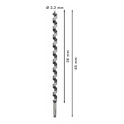Bosch Punta trapano esagonale per legno, 20x385x450mm albero Ø11,1mm-5