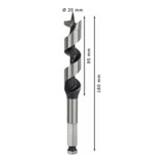 Bosch Punta trapano esagonale per legno, 20x95x160mm albero Ø11,1mm-5