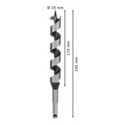 Bosch Punta trapano esagonale per legno, 25x170x235mm albero Ø11,1mm-5