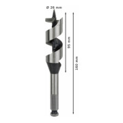 Bosch Punta trapano esagonale per legno, 26x95x160mm albero Ø11,1mm-5