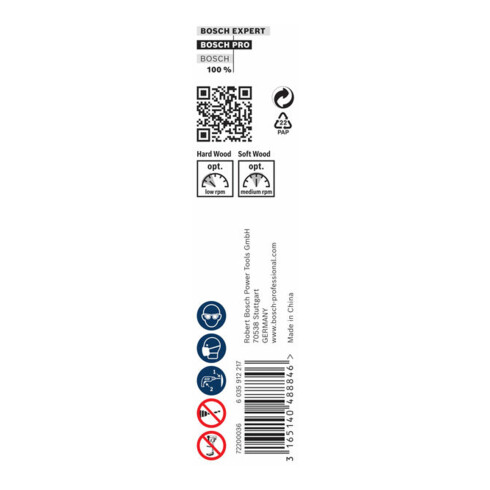 Bosch Punta trapano esagonale per legno, 7x385x450mm albero Ø5,6mm