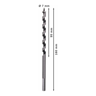 Bosch Punta trapano per legno con gambo esagonale