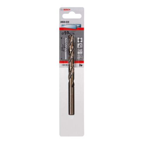 Bosch Punta trapano HSS-Co DIN 338 per metallo, 10x87x133mm