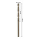 Bosch Punta trapano HSS-Co DIN 338 per metallo, 3,5x39x70mm-5