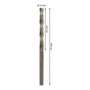 Bosch Punta trapano HSS-Co DIN 338 per metallo, 4x43x75mm-5