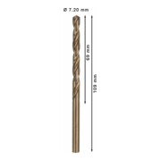 Bosch Punta trapano HSS-Co DIN 338 per metallo, 7,2x69x109mm-5