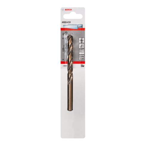 Bosch Punta trapano HSS-Co DIN 338 per metallo, 9x81x125mm
