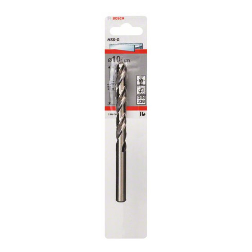 Bosch Punta trapano HSS-G DIN 338 per metallo, 10x87x133mm