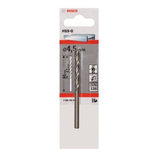 Bosch Punta trapano HSS-G DIN 338 per Metallo