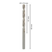 Bosch Punta trapano HSS-G DIN 338 per metallo, 5,7x57x93mm-4