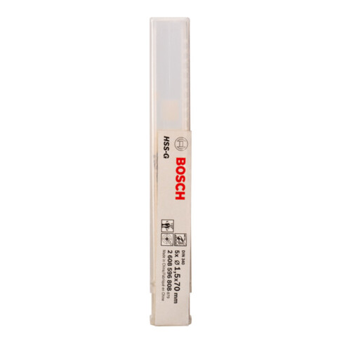 Bosch Punta trapano HSS-G DIN 340 per metallo, 1,5x45x70mm