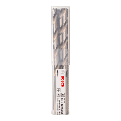 Bosch Punta trapano HSS-G DIN 340 per metallo, 12x134x205mm