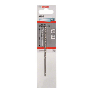 Bosch Punta trapano HSS-G DIN 340 per Metallo