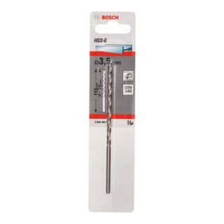 Bosch Punta trapano HSS-G DIN 340 per Metallo