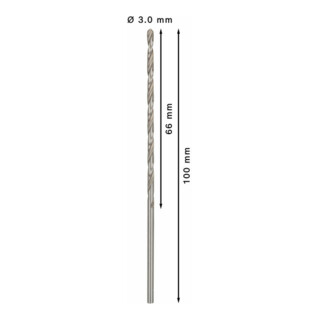 Bosch Punta trapano HSS-G DIN 340 per Metallo