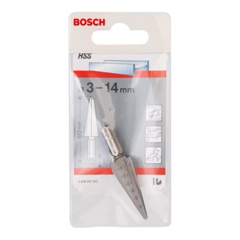 Bosch Punta trapano per lamiera, codolo esagonale da 1/4"