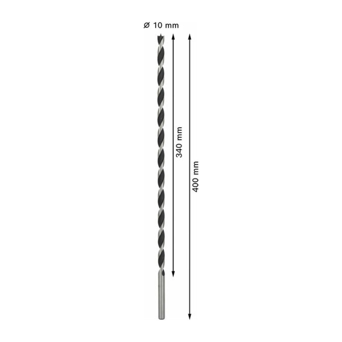 Bosch Punta trapano per legno, punta M, 10x400mm d 10mm
