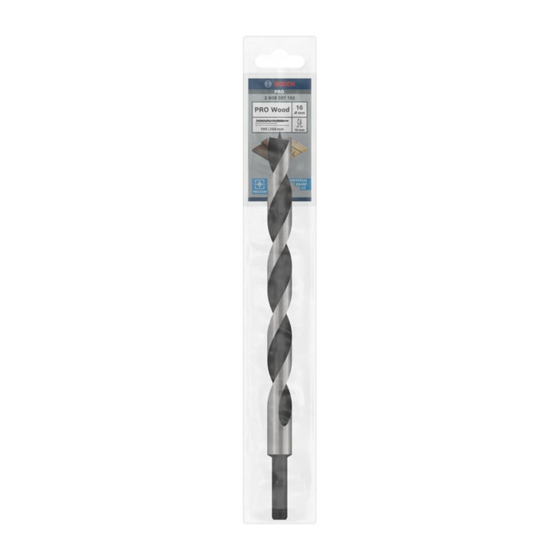 Bosch Punta trapano per legno, punta M, 16x250mm d 10mm