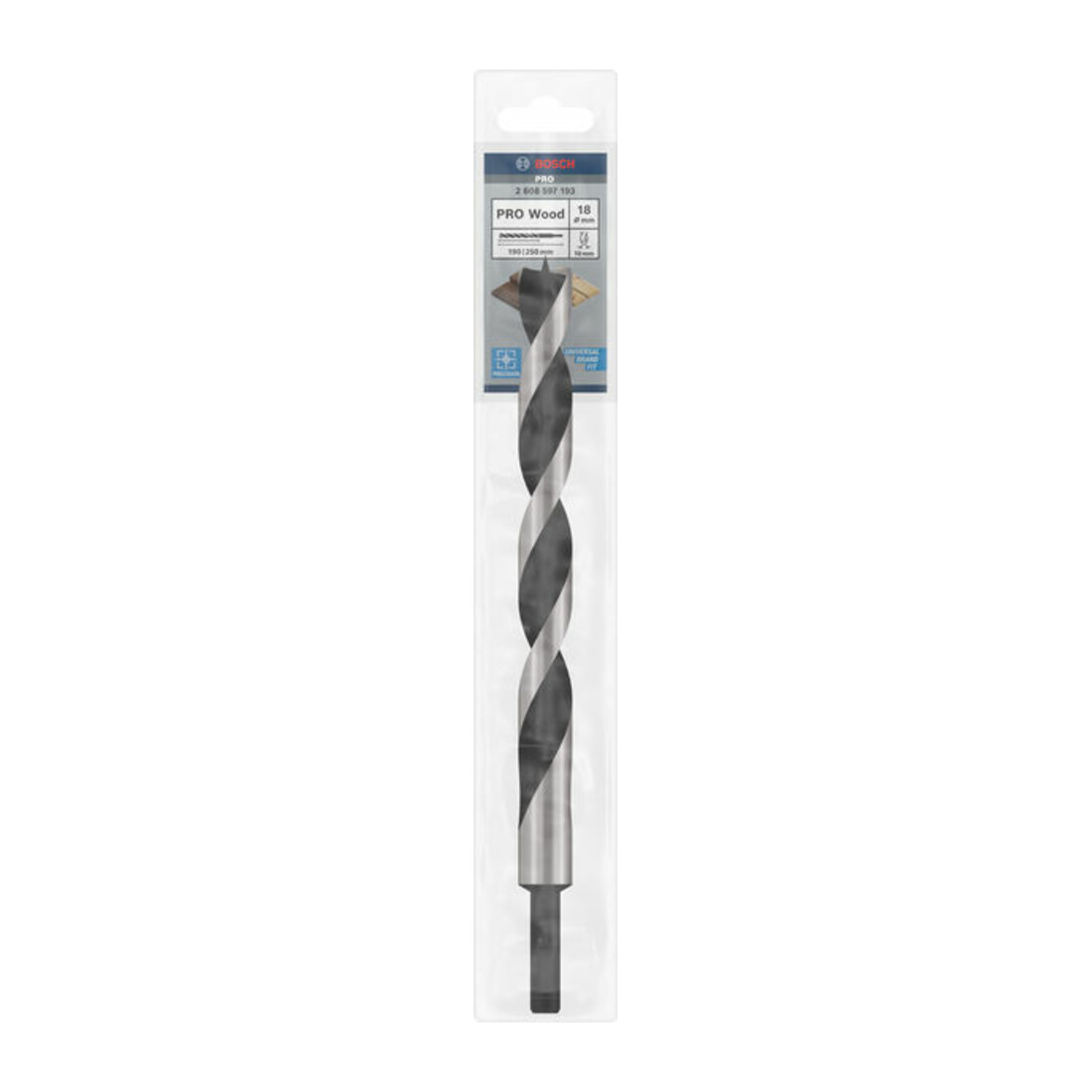 Bosch Punta trapano per legno, punta M, 18x250mm d 10mm